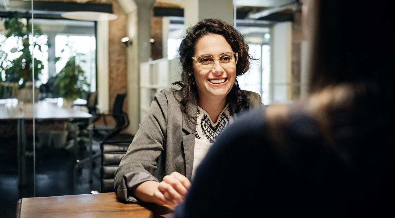 Person speaking to client