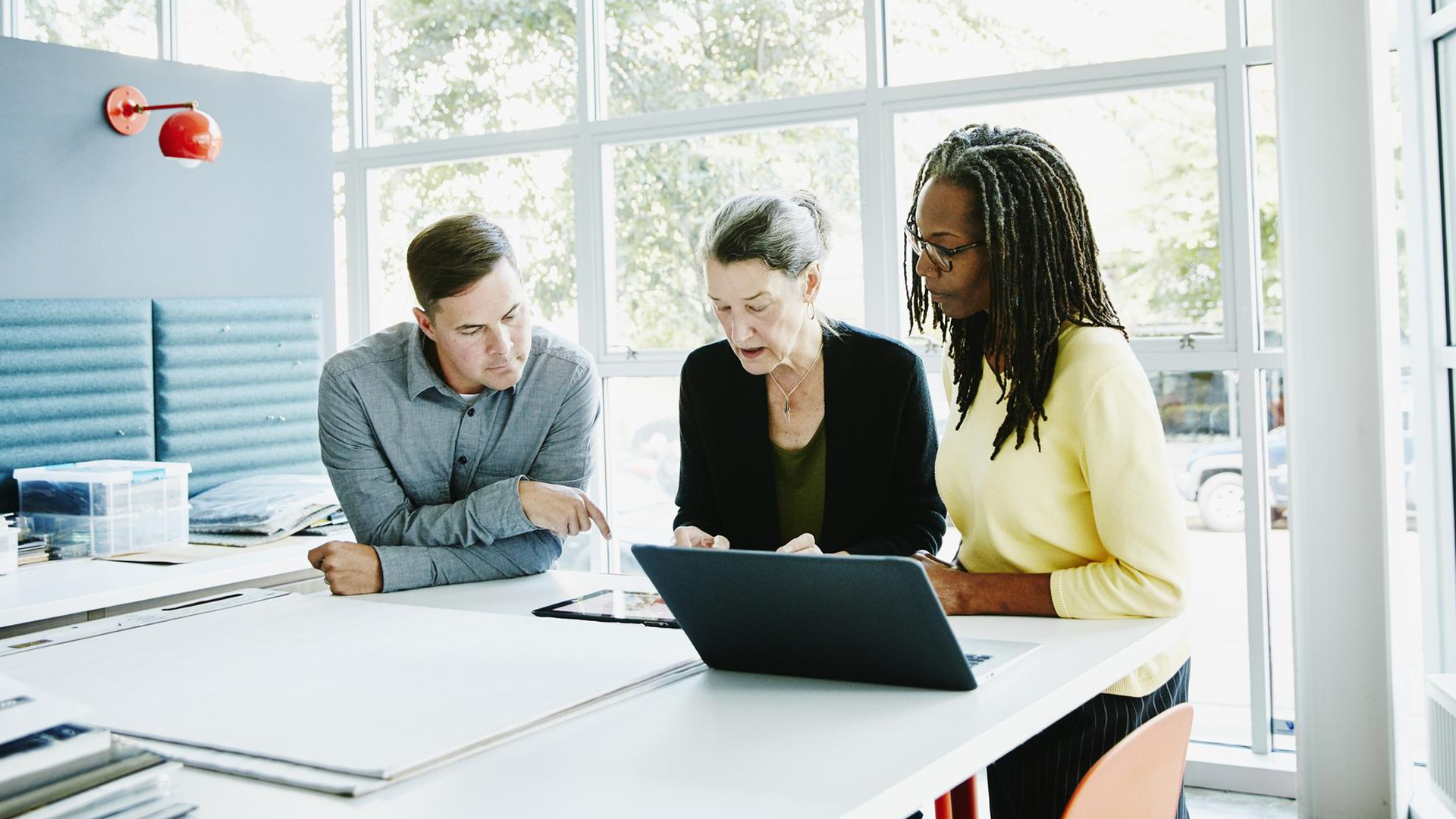 Group of people in boardroom