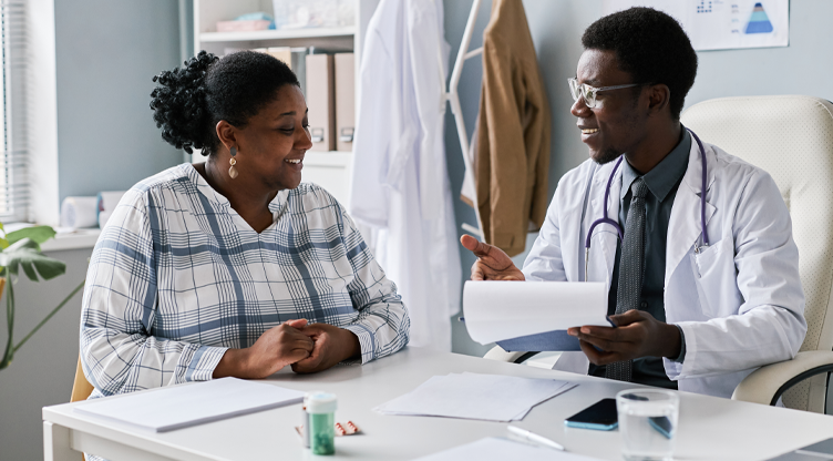 doctor meeting with patient at office