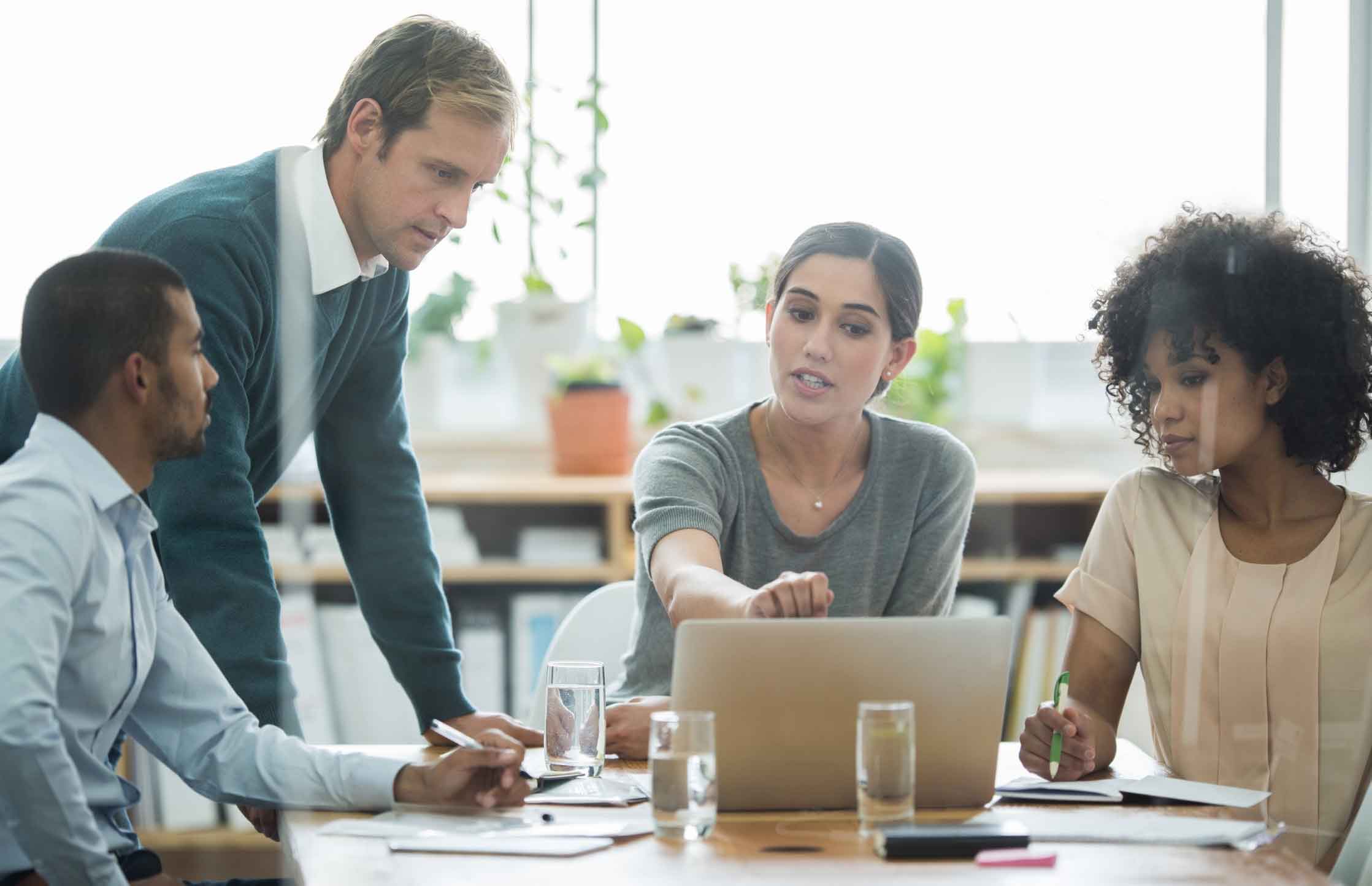 Group of people in boardroom